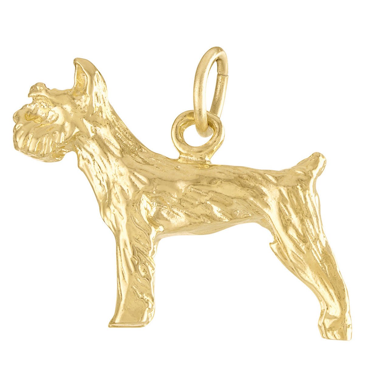 Schnauzer 14K Gold Charm